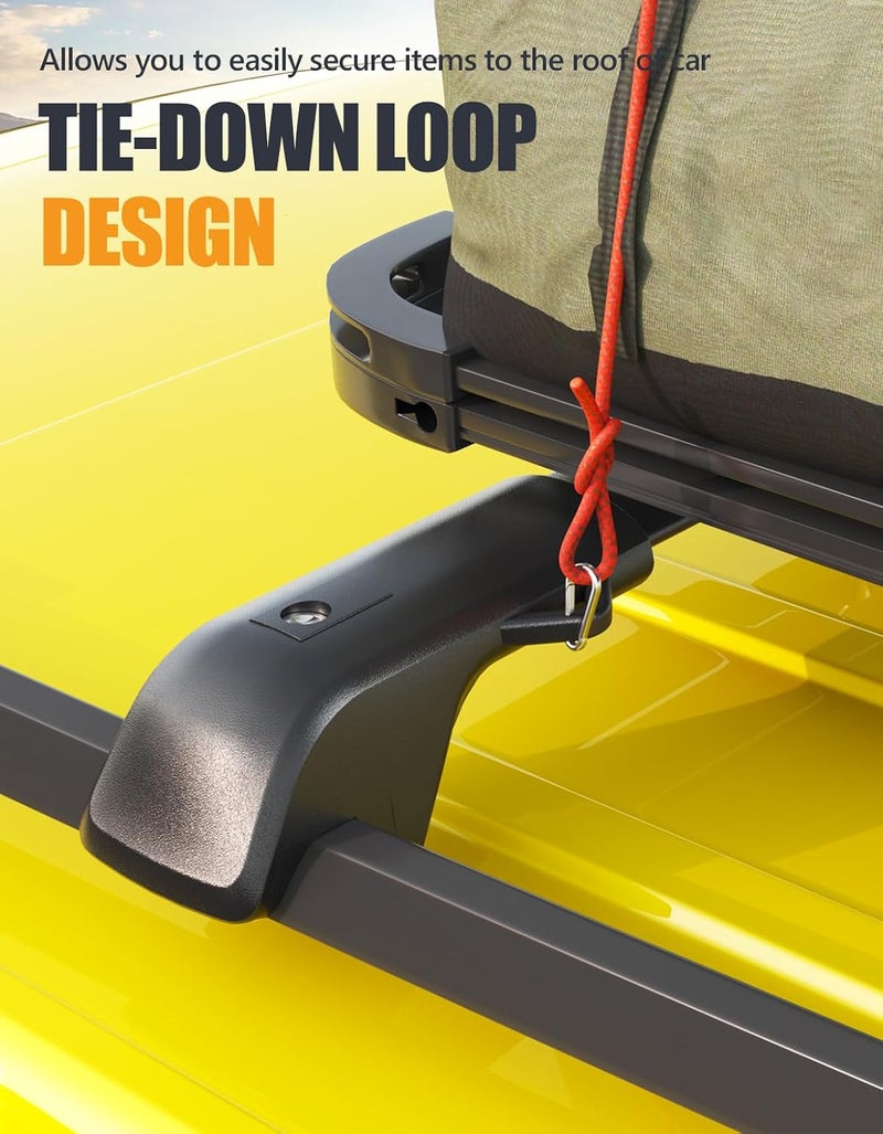 KINGGERI 300Lbs Lockable Roof Rack Cross Bars Compatible with Volkswagen VW Tiguan 2018-2026 and Taos 2022-2026, Heavy Duty Anti-Theft Aluminum Roof Rails Crossbars Rooftop Luggage Racks Carrier - Image 5